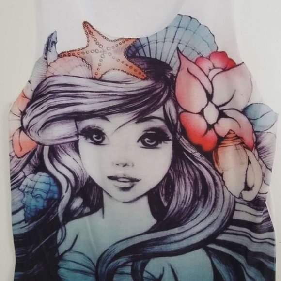 Ariel little mermaid dreamy print tank top - Picture 2 of 8